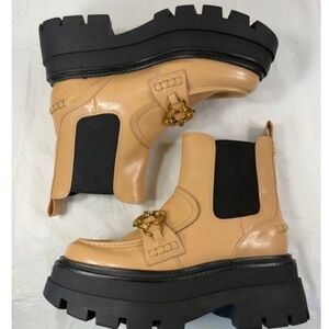 Sam Edelman Brooks Blonde Platform Ankle Boots